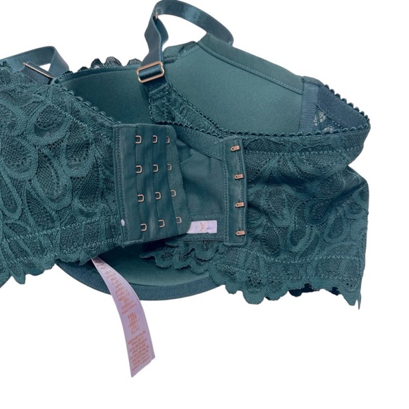 Savage X Fenty 44DD Green Lace Balconette Bra – “Savage Not Sorry” Lightly Lined - Picture 6 of 9